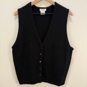 Vintage Talbot's Shetland Wool Sweater Vest Large Black
